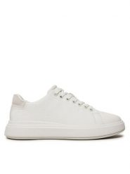 Calvin Klein Sneakersy Cupsole Lace Up Mono HW0HW02445 Biały. Białe obuwie sportowe damskie Calvin Klein, ze skóry, bez zapięcia. Za 419.99 zł.