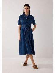 More & More Sukienka dżinsowa w kolorze granatowym rozmiar: 34. Niebieskie sukienki damskie More & More, bez wzorów, z tkaniny, bez ramiączek. Za 276.71 zł.