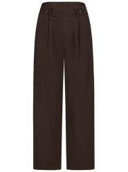 Sublevel Spodnie w kolorze ciemnobrązowym rozmiar: M. Brązowe spodnie materiałowe damskie Sublevel, bez wzorów, z materiału. Za 135.17 zł.