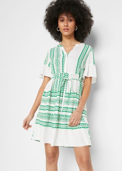 Sukienka ciążowa i do karmienia ze zrównoważonej wiskozy. Zielone sukienki damskie bonprix, bez wzorów, z wiskozy, bez ramiączek. Za 107.99 zł.