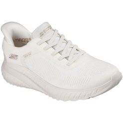 Buty sportowe damskie Skechers Bobs Squad Chaos C. Białe obuwie sportowe casual damskie Skechers, z materiału, bez zapięcia. Za 395.00 zł.