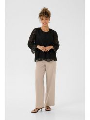 Cream Bluzka w kolorze czarnym rozmiar: 40. Czarne bluzki damskie Cream, bez wzorów, z koronki, bez kołnierzyka, bez ramiączek. Za 165.99 zł.