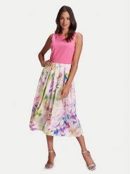 Swing Sukienka koktajlowa 5AG25800 Różowy Regular Fit. Czerwone sukienki damskie Swing, bez wzorów, z syntetyku, wizytowe, bez ramiączek. Za 499.99 zł.