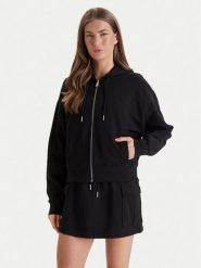 Calvin Klein Jeans Bluza Monogram LV047F208G Czarny Relaxed Fit. Czarne bluzy damskie Calvin Klein Jeans, s, bez wzorów, z bawełny, bez kaptura. Za 449.99 zł.