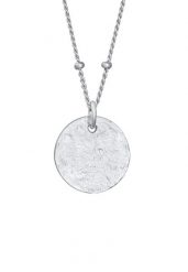 Elli Damska kula zawieszką płytkową młotkowaną srebro 925 Sterling SiIlver Naszyjniki 1 ct Damski. Szare naszyjniki damskie Elli, srebrne. Za 168.99 zł.