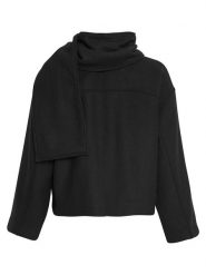 MOSS COPENHAGEN Kurtka przejściowa "Syden" w kolorze czarnym rozmiar: S/M. Czarne kurtki damskie Moss Copenhagen, m, bez wzorów, z wełny, bez kaptura. Za 158.10 zł.