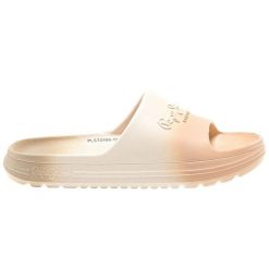 Klapki damskie Pepe Jeans Beach Slidecol. Czerwone klapki damskie Pepe Jeans, bez wzorów, z jeansu, bez obcasa, bez zapięcia. W wyprzedaży za 110.85 zł.