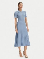 MICHAEL Michael Kors Sukienka dzianinowa MT5834F33D Błękitny Regular Fit. Niebieskie sukienki damskie MICHAEL Michael Kors, bez wzorów, z dzianiny, bez ramiączek. Za 1,229.00 zł.