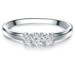 Trilani Srebrny pierścionek srebro wysokiej próby Topaz srebrny Pierścionki 1 ct Damski. Szare pierścionki damskie Trilani, z topazem, srebrne. Za 288.99 zł.