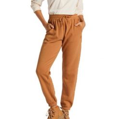 Spodnie turystyczne damskie Billabong Halifax. Brązowe spodnie dresowe damskie Billabong, na lato, bez wzorów, z bawełny. W wyprzedaży za 154.00 zł.