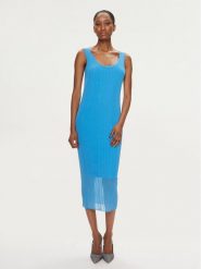 Pinko Sukienka codzienna Dune 103540 A1ND Niebieski Slim Fit. Niebieskie sukienki damskie Pinko, bez wzorów, z syntetyku, bez ramiączek. Za 629.99 zł.