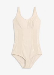 Body bez fiszbinów, silny stopień modelowania sylwetki. Brązowe bielizna korygująca bonprix, bez wzorów. Za 124.99 zł.