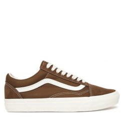 Tenisówki Vans. Brązowe trampki damskie Vans, bez wzorów, bez zapięcia. Za 319.99 zł.