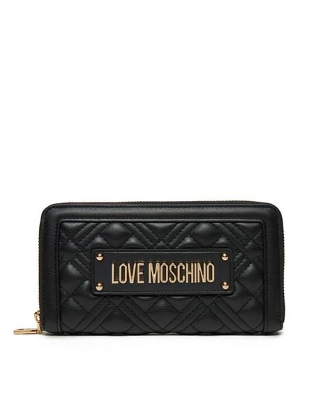 LOVE MOSCHINO Portfel JC5600PP1MLA0000 Czarny. Czarne portfele damskie Love Moschino, bez wzorów, ze skóry. Za 449.99 zł.