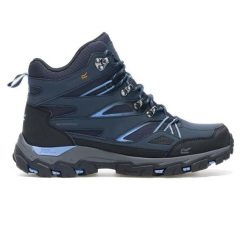 Damskie buty trekkingowe Regatta Holcombe III. Niebieskie obuwie trekkingowe damskie Regatta, z materiału, bez zapięcia. Za 303.50 zł.
