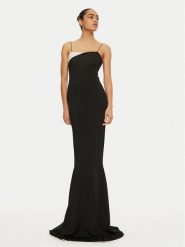 JACQUEMUS Sukienka wieczorowa 24E241KN358 Czarny Regular Fit. Czarne sukienki damskie JACQUEMUS, bez wzorów, z wiskozy, wizytowe, bez ramiączek. Za 2,259.00 zł.