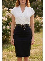 SOULSHAE Sukienka w kolorze biało-czarnym rozmiar: L/XL. Białe sukienki damskie SOULSHAE, bez wzorów, z koronki, bez ramiączek. Za 124.95 zł.