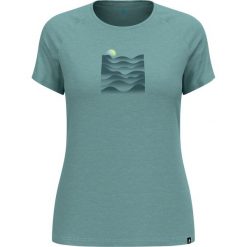 Koszulka do biegania damska Odlo Hiking Ascent. Niebieskie bluzki damskie ODLO, bez wzorów, z lyocellu, sportowe, bez kołnierzyka, bez ramiączek. Za 192.05 zł.
