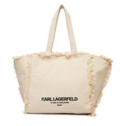 Torebka KARL LAGERFELD. Brązowe shopper bag KARL LAGERFELD, bez dodatków. Za 549.99 zł.