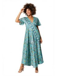 Aller Simplement Sukienka w kolorze turkusowym rozmiar: 38/40. Niebieskie sukienki damskie Aller Simplement, bez wzorów, bez ramiączek. Za 78.99 zł.