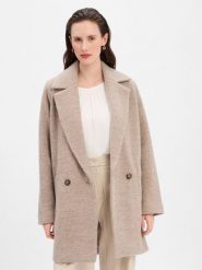 BOSS Płaszcz wełniany - Calodino2 Kobiety Wełna szary|brązowy, 40. Brązowe płaszcze damskie Boss, bez wzorów, z materiału, bez kaptura. Za 1,599.95 zł.