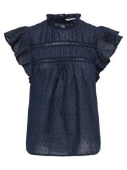 ONLY Bluzka Katti 15337637 Granatowy Regular Fit. Niebieskie bluzki damskie Only, s, bez wzorów, z bawełny, bez kołnierzyka, bez ramiączek. Za 99.99 zł.