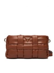 Guess Torebka Marion Mini HWWG80 72720 Brązowy. Brązowe listonoszki damskie Guess, z aplikacjami, ze skóry, bez dodatków. Za 639.99 zł.