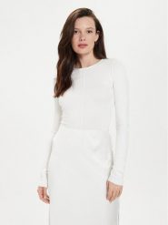 Gina Tricot Bluzka 21324 Biały Slim Fit. Białe bluzki damskie Gina Tricot, xl, bez wzorów, z wiskozy, bez kołnierzyka, bez ramiączek. W wyprzedaży za 19.99 zł.