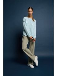 ELBSAND Bluza "Aleah" w kolorze błękitnym rozmiar: M. Niebieskie bluzy damskie ELBSAND, m, bez wzorów, z bawełny, bez kaptura. Za 126.45 zł.