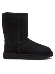 Ugg Śniegowce W Classic Short II 1016223 Czarny. Czarne śniegowce damskie Ugg, ze skóry. Za 589.99 zł.