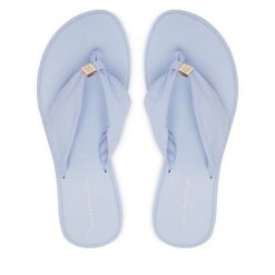 Japonki Tommy Hilfiger. Niebieskie klapki damskie Tommy Hilfiger, bez wzorów, bez obcasa, bez zapięcia. Za 189.99 zł.