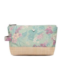 Kosmetyczka Roxy. Zielone kosmetyczki damskie Roxy, bez wzorów, z materiału. Za 49.99 zł.