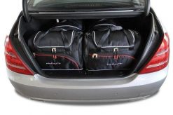 Torby Do Bagażnika Mercedes-Benz S 2005-2013 4Szt Kjust. Czarne torby podróżne KJUST, bez wzorów, z kauczuku. Za 1,204.00 zł.