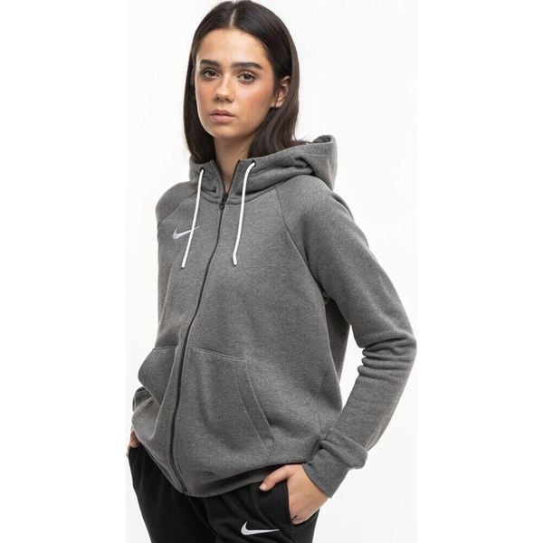 Bluza sportowa damska Nike Park 20 Hoodie. Szare bluzy damskie Nike, bez wzorów, bez kaptura. Za 208.68 zł.