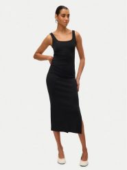 Vero Moda Sukienka codzienna Chloe 10325601 Czarny Slim Fit. Czarne sukienki damskie Vero Moda, bez wzorów, z bawełny, bez ramiączek. Za 119.99 zł.