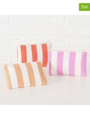 Boltze Kosmetyczki (3 szt.) "Stripe" w różnych kolorach - 16,5 x 11,5 cm rozmiar: onesize. Czerwone kosmetyczki damskie Boltze, bez wzorów, z bawełny. Za 79.21 zł.