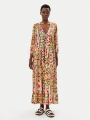 LOLA CASADEMUNT Sukienka letnia LS2516070 Kolorowy Relaxed Fit. Sukienki damskie LOLA CASADEMUNT, bez wzorów, z wiskozy, bez ramiączek. Za 369.99 zł.