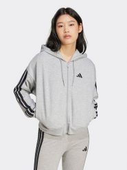 Adidas Bluza w kolorze szarym rozmiar: XXL. Szare bluzy damskie Adidas, xxl, bez wzorów, bez kaptura. Za 165.31 zł.