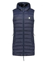 Geographical Norway Kamizelka pikowana "Vatikotal" w kolorze granatowym rozmiar: XXL. Niebieskie kamizelki damskie Geographical Norway, xxl, bez wzorów, bez kaptura. Za 125.85 zł.