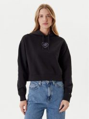 Tommy Jeans Bluza Heart DW0DW21408 Czarny Relaxed Fit. Czarne bluzy damskie Tommy Jeans, xxs, bez wzorów, z bawełny, bez kaptura. Za 289.99 zł.