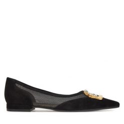 Baleriny Eva Minge. Czarne balerinki damskie Eva Minge, bez wzorów. Za 379.99 zł.