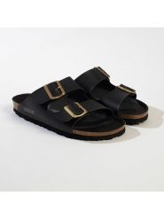 BACKSUN Klapki "Bali" w kolorze czarnym rozmiar: 38. Czarne klapki damskie Backsun, bez wzorów, z otwartym noskiem, bez obcasa, bez zapięcia. Za 117.99 zł.