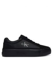 Calvin Klein Sneakersy Vulc Flatf Laceup Ny-Su HW0HW03086 Czarny. Czarne obuwie sportowe damskie Calvin Klein, z materiału, bez zapięcia. Za 369.99 zł.