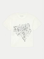 Guess T-Shirt J4YI30 K6YW4 Beżowy Regular Fit. Brązowe koszulki i t-shirty dziewczęce Guess, z aplikacjami, z bawełny, bez kołnierzyka, bez ramiączek. Za 59.99 zł.