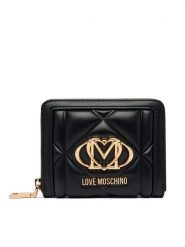 LOVE MOSCHINO Portfel JC5641PP1OLC0000 Czarny. Czarne portfele damskie Love Moschino, bez wzorów, ze skóry. Za 459.99 zł.