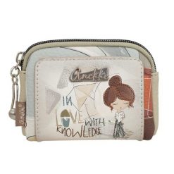 Portfel damski Anekke, etui na klucze z ozdobnym nadrukiem i metalowym logo zapinane na suwak kompaktowe i poręczne idealne do torebki lub plecaka, m. Torebki klasyczne damskie Anekke, małe, z nadrukiem, bez dodatków. Za 109.00 zł.