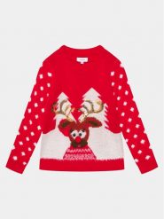 Vero Moda Girl Sweter Rudy 10272446 Czerwony Regular Fit. Czerwone swetry dziewczęce Vero Moda Girl, bez wzorów, z syntetyku, bez kołnierzyka, bez ramiączek. Za 119.99 zł.