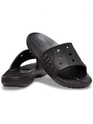Crocs Klapki "Baya II" w kolorze czarnym rozmiar: 38/39. Czarne klapki damskie Crocs, bez wzorów, z otwartym noskiem, bez obcasa, bez zapięcia. Za 100.75 zł.