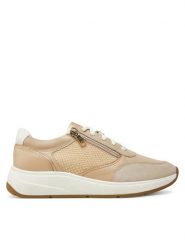 Geox Sneakersy D Cristael D45MXE 085QD C6738 Beżowy. Brązowe obuwie sportowe damskie Geox, ze skóry, bez zapięcia. Za 269.99 zł.