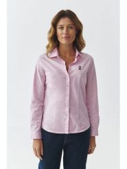 TATUUM Koszula "Eliza" w kolorze jasnoróżowym rozmiar: 46. Różowe koszule damskie TATUUM, z aplikacjami, bez kołnierzyka, bez ramiączek. Za 177.95 zł.